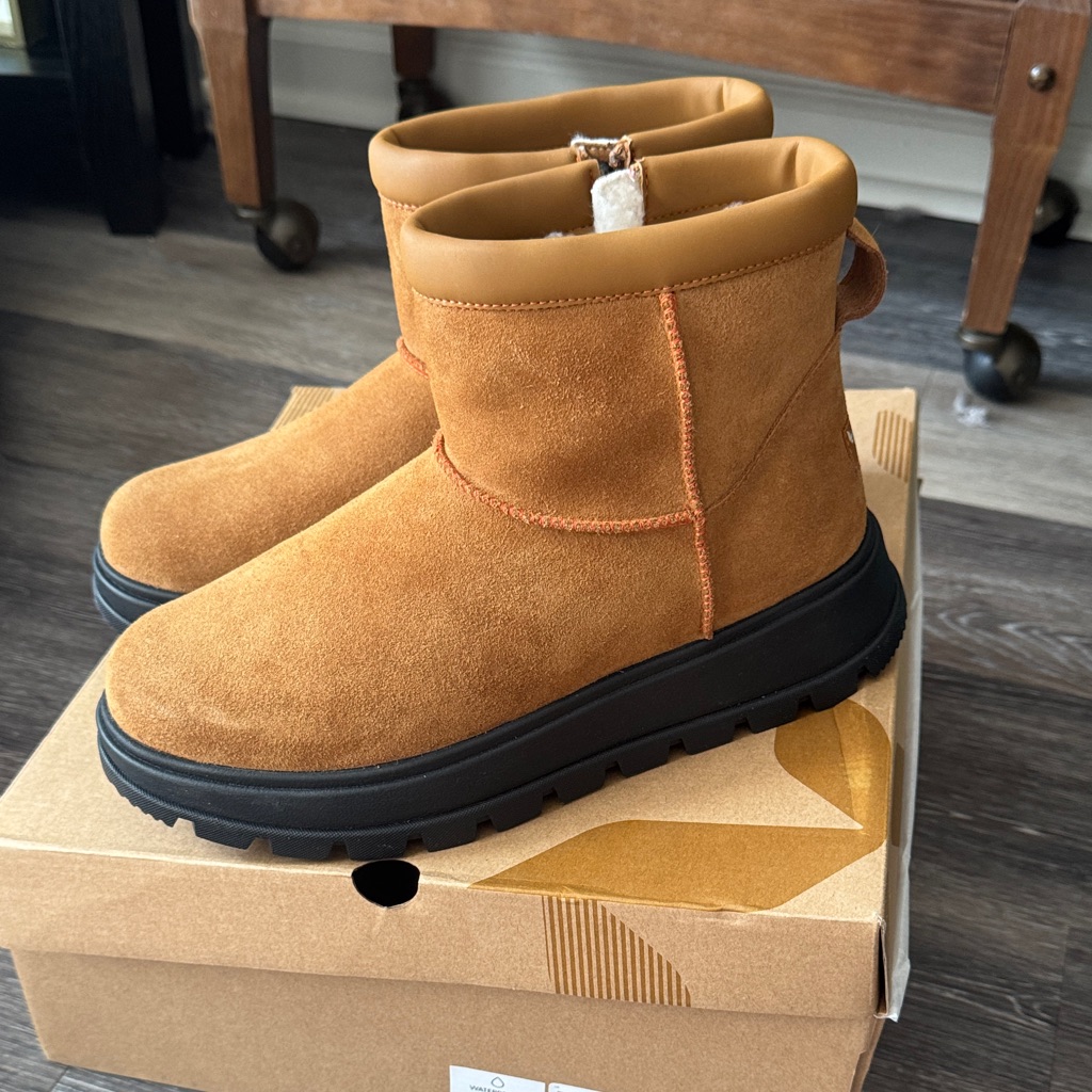 Nib Koolaburra By Ugg Mini Hybrid Boots In Tan Waterproof Winter 10 *
